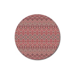 Boho Rustic Pink Magnet 3  (round) by SpinnyChairDesigns