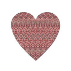 Boho Rustic Pink Heart Magnet by SpinnyChairDesigns