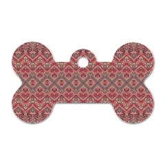 Boho Rustic Pink Dog Tag Bone (two Sides) by SpinnyChairDesigns