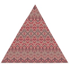 Boho Rustic Pink Wooden Puzzle Triangle by SpinnyChairDesigns