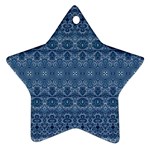 Boho Denim Blue Ornament (Star) Front