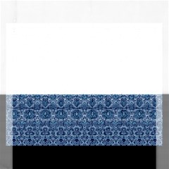 Boho Denim Blue Rectangular Jigsaw Puzzl by SpinnyChairDesigns