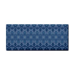 Boho Denim Blue Hand Towel by SpinnyChairDesigns