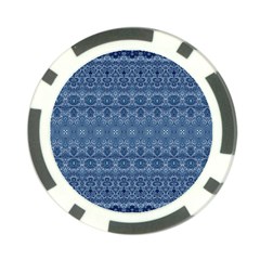 Boho Denim Blue Poker Chip Card Guard (10 Pack) by SpinnyChairDesigns