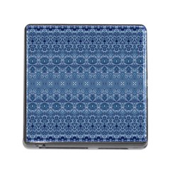 Boho Denim Blue Memory Card Reader (square 5 Slot) by SpinnyChairDesigns