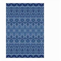 Boho Denim Blue Small Garden Flag (two Sides) by SpinnyChairDesigns