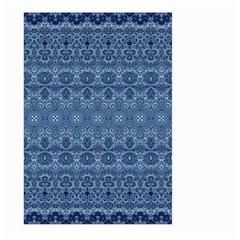 Boho Denim Blue Large Garden Flag (two Sides) by SpinnyChairDesigns