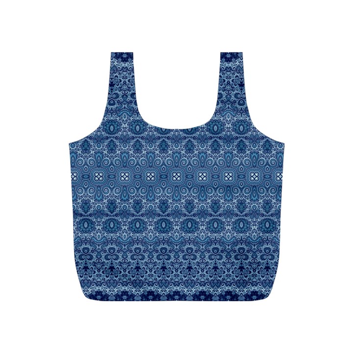 Boho Denim Blue Full Print Recycle Bag (S)