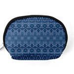 Boho Denim Blue Accessory Pouch (Medium) Back