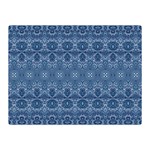 Boho Denim Blue Double Sided Flano Blanket (Mini)  35 x27  Blanket Front