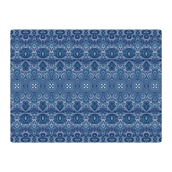 Boho Denim Blue Double Sided Flano Blanket (Mini) 