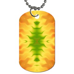 Lemon Lime Tie Dye Dog Tag (two Sides) by SpinnyChairDesigns