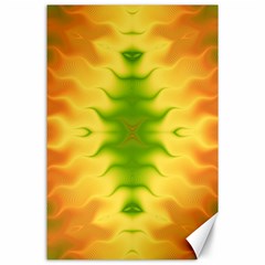 Lemon Lime Tie Dye Canvas 24  X 36  by SpinnyChairDesigns