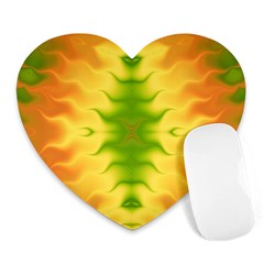 Lemon Lime Tie Dye Heart Mousepads by SpinnyChairDesigns