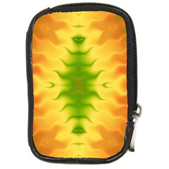 Lemon Lime Tie Dye Compact Camera Leather Case by SpinnyChairDesigns