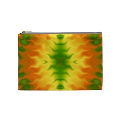 Lemon Lime Tie Dye Cosmetic Bag (medium) by SpinnyChairDesigns