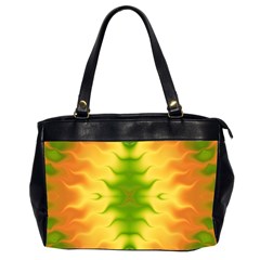 Lemon Lime Tie Dye Oversize Office Handbag (2 Sides) by SpinnyChairDesigns