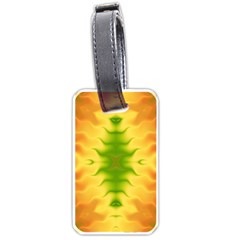 Lemon Lime Tie Dye Luggage Tag (one Side) by SpinnyChairDesigns