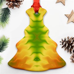 Lemon Lime Tie Dye Christmas Tree Ornament (two Sides) by SpinnyChairDesigns