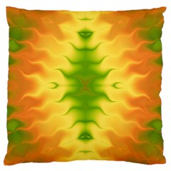 Lemon Lime Tie Dye Large Cushion Case (one Side) by SpinnyChairDesigns