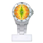 Lemon Lime Tie Dye Plastic Nurses Watch Front