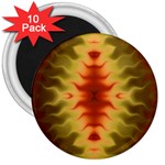 Red Gold Tie Dye 3  Magnets (10 pack)  Front