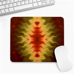 Red Gold Tie Dye Large Mousepads by SpinnyChairDesigns