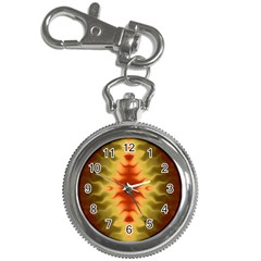 Red Gold Tie Dye Key Chain Watches by SpinnyChairDesigns