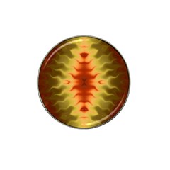 Red Gold Tie Dye Hat Clip Ball Marker by SpinnyChairDesigns