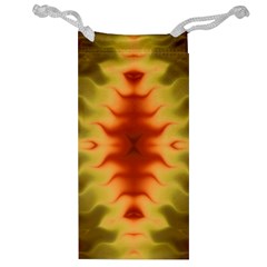 Red Gold Tie Dye Jewelry Bag by SpinnyChairDesigns