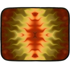 Red Gold Tie Dye Double Sided Fleece Blanket (mini)  by SpinnyChairDesigns