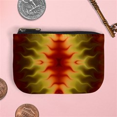 Red Gold Tie Dye Mini Coin Purse by SpinnyChairDesigns