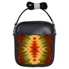 Red Gold Tie Dye Girls Sling Bag by SpinnyChairDesigns