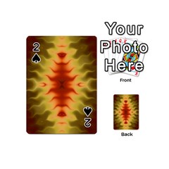 Red Gold Tie Dye Playing Cards 54 Designs (mini) by SpinnyChairDesigns