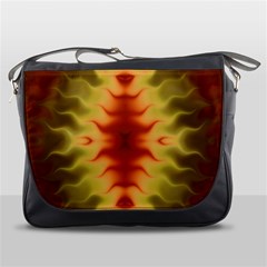 Red Gold Tie Dye Messenger Bag by SpinnyChairDesigns