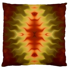 Red Gold Tie Dye Large Cushion Case (two Sides) by SpinnyChairDesigns