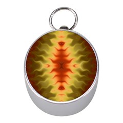 Red Gold Tie Dye Mini Silver Compasses by SpinnyChairDesigns