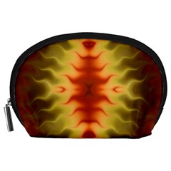 Red Gold Tie Dye Accessory Pouch (large) by SpinnyChairDesigns