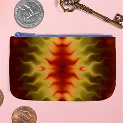 Red Gold Tie Dye Large Coin Purse by SpinnyChairDesigns