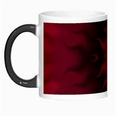 Black Red Tie Dye Pattern Morph Mugs by SpinnyChairDesigns