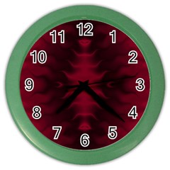 Black Red Tie Dye Pattern Color Wall Clock by SpinnyChairDesigns