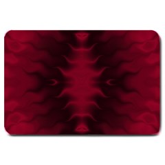 Black Red Tie Dye Pattern Large Doormat  by SpinnyChairDesigns