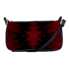 Black Red Tie Dye Pattern Shoulder Clutch Bag by SpinnyChairDesigns