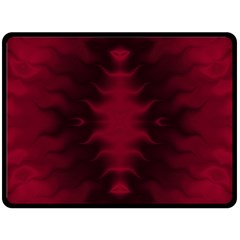 Black Red Tie Dye Pattern Fleece Blanket (Large) 