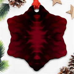 Black Red Tie Dye Pattern Ornament (Snowflake)