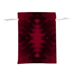 Black Red Tie Dye Pattern Lightweight Drawstring Pouch (S)