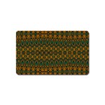 Boho Rustic Green Magnet (Name Card) Front