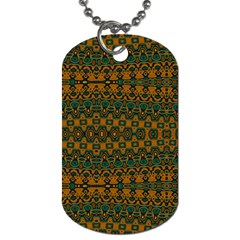 Boho Rustic Green Dog Tag (one Side) by SpinnyChairDesigns