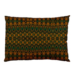 Boho Rustic Green Pillow Case by SpinnyChairDesigns