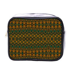 Boho Rustic Green Mini Toiletries Bag (one Side) by SpinnyChairDesigns